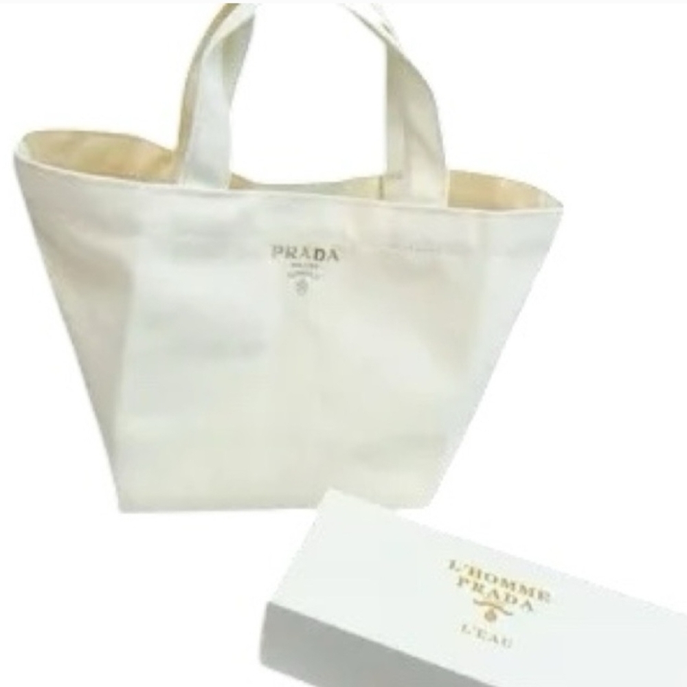 PRADA Cream VIP Canvas Tote Bag Limited Edition - Picture 2 of 6